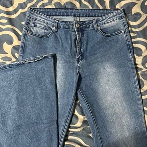 SHEIN bell bottom jeans, size large